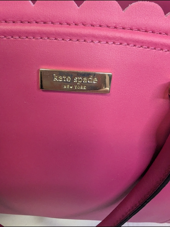 Kate Spade Pink Scalloped Leather Satchel - Picture 2 of 7